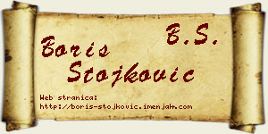 Boris Stojković vizit kartica